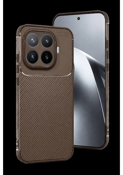 Mi 17t Pro Auto Focus Karbon Kapak - Kahverengi