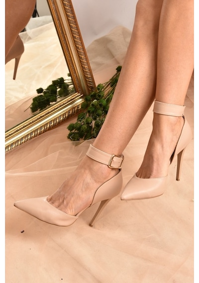Fox Shoes Ten Kadın Topuklu Ayakkabı K654073309