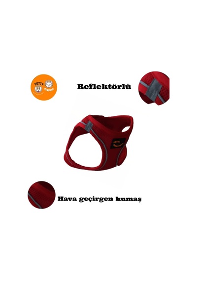 Köpek Göğüs Tasması-köpek Gezdirme Tasması-vest Harness Tasması-air Mesh Hava Geçirgen Göğüs Tasması Small, Kırmızı