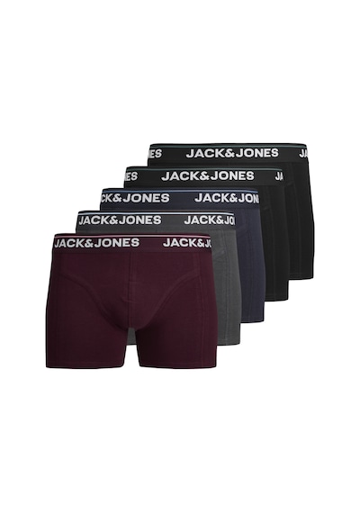 Jack & Jones Erkek 5'li Boxer Paketi - Timothy - 12294848 Winetasting