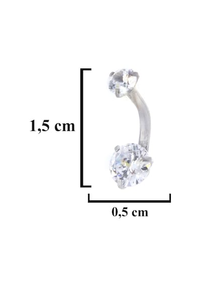 Ferizz 316l Çelik Küçük Zirkon Taşlı Piercing Prc-212