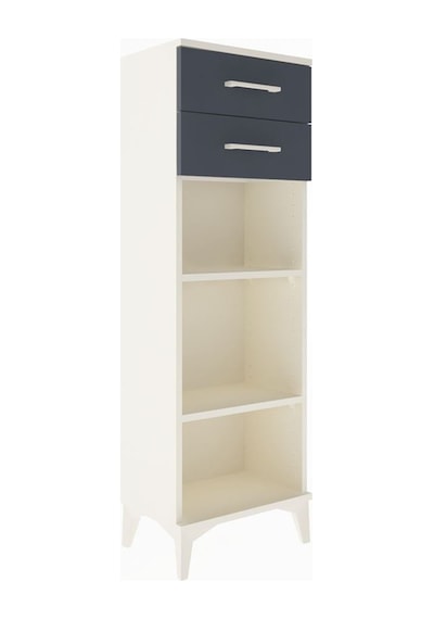 Arges Dolap 2 Raflı 2 Çekmeceli 44x30x134 Aytaşı-antrasit Aytaşı