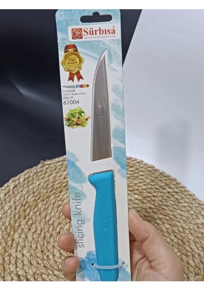 Sürmene 61004 Mutfak Bıçağı 9,50 Cm Turkuaz Çok Renkli