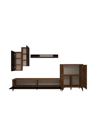 Decoraktiv Eko 6 Mdf Std Silver Tv Ünitesi Tv Sehpası Ceviz - Siyah