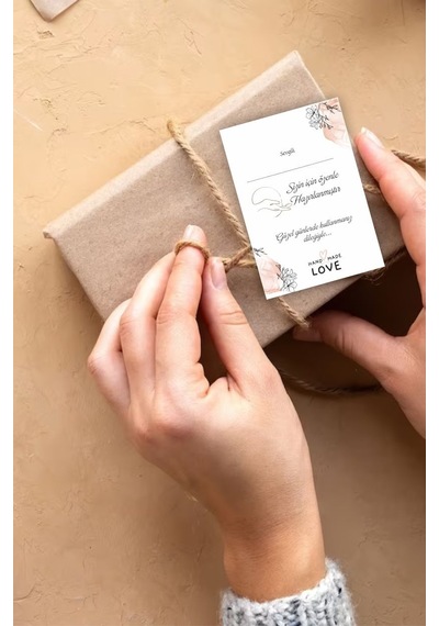 Bu Paket Senin İçin Not Hediye Kartı 7x10 Cm 36 Adet Karton