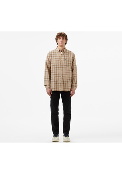 Lacoste Men's Regular Fit Button-down Collar Plaid Shirt Brown Erkek Düğmeli Yaka Ekose Gömlek Kahverengi Lacoste Men's Regular Fit Button-down Collar Plaid Shirt Brown Erkek Düğmeli Yaka Ekose Gömlek Kahverengi