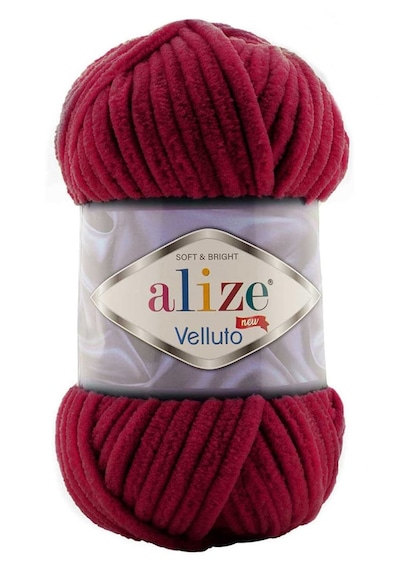 Alize Velluto 107 Vişne Kadife El Örgü İpi