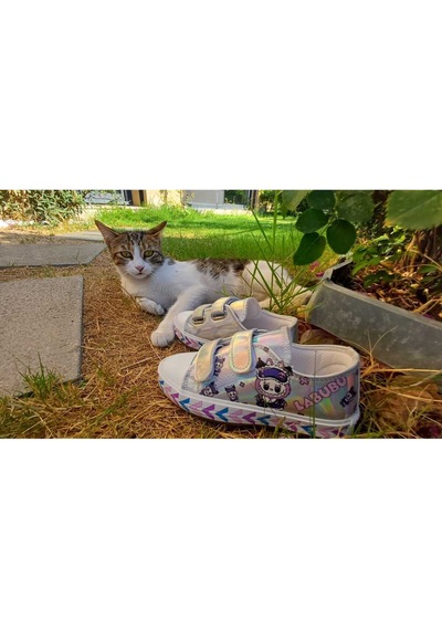 Scarpe Magiche Labubu Işıklı Sneaker Kız Ayakkabı 31-35 Numara Arası Işıksızdır Gümüş