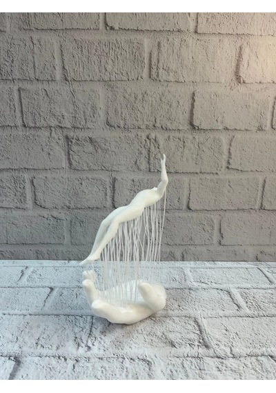 3d El İnsan Figürü Beyaz İskandinav Tarzı Dekoratif Obje