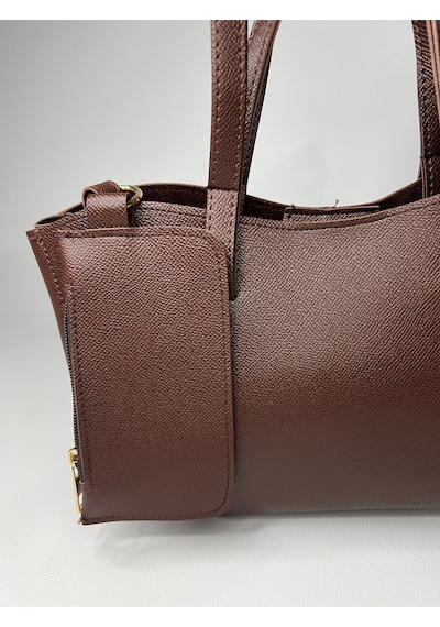 Öznora Pinterest Model Mini Cüzdanlı Omuz Çantası Kahverengi