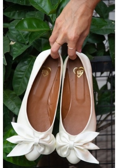 Fox Shoes Ten Kadın Babet H726810504 Beyaz