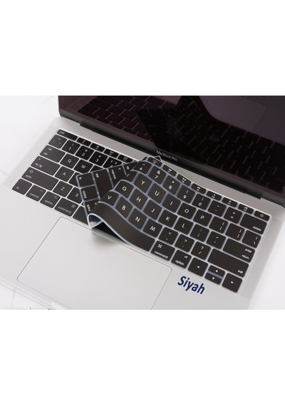 Laptop Apple Uyumlu MacBook Pro Klavye Koruyucu Us-abd İngilizce 12inç A1534 - 13inç A1708 İle Siyah