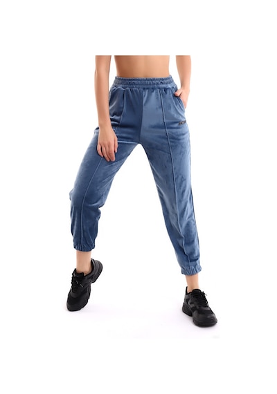 Winmoda34 Kadife Eşofman Jogger İndigo