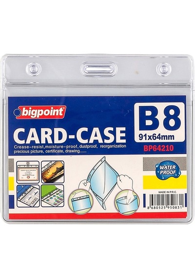Bigpoint Kilitli Kart Poşeti Yatay B8 91x64mm 10'lu Poşet