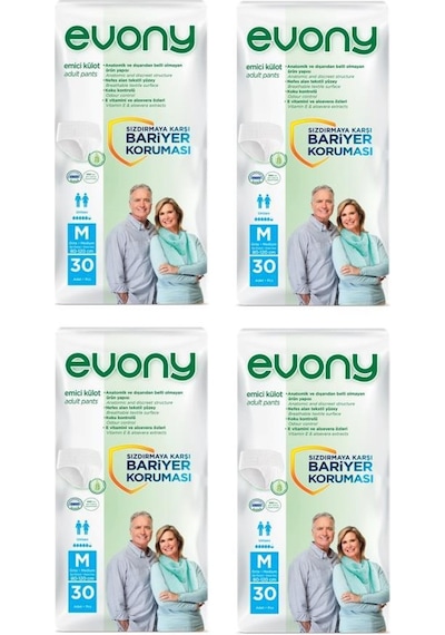 Evony 5.5 Damla Emici Külot Orta Boy M 30'Lu x 4 120 Adet
