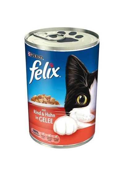 Purina Felix Sığır Etli ve Tavuklu Yetişkin Kedi Konservesi 400 G