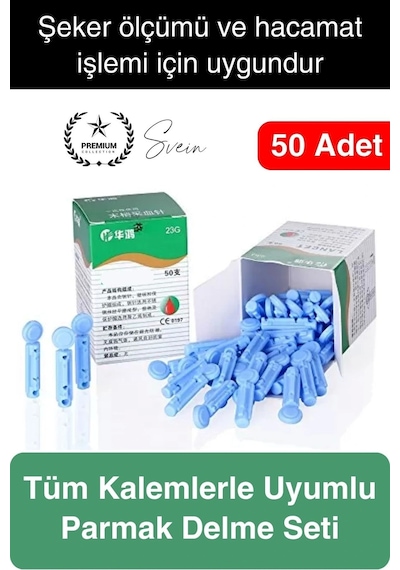 50 Adet Çok Amaçlı Profesyonel Hacamat Kalemi İğnesi Şeker Ölçüm Parmak Delme Seti Özel Üretim Diğer Çok Renkli