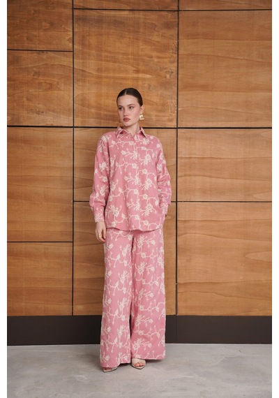 Verymoda Süzüne Nakışlı Pantolon F1927 Pembe