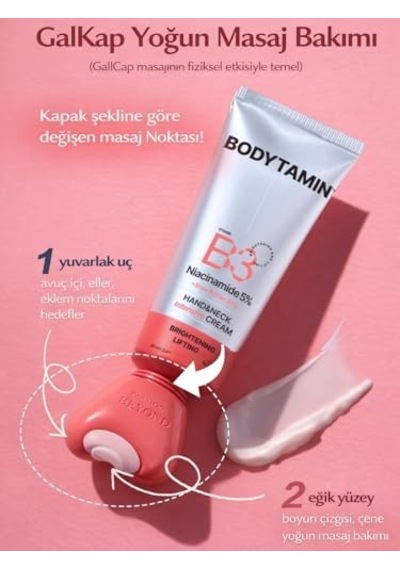 Bodytamin Niacinamide B3%5 Intensive El Ve Boyun Kremi Masaj Başlık Aydınlatıcı Sıkılaştırıcı 60 Ml