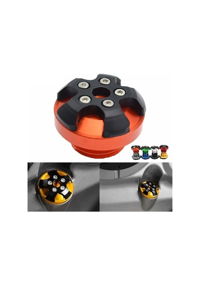 Universal Motor Yağ Kontrol Kapağı Dekoratif Turuncu