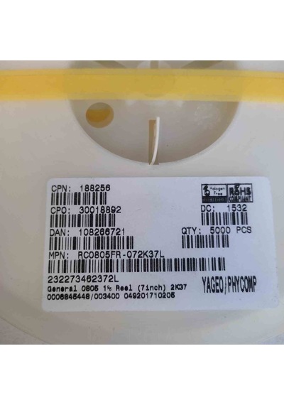 Rc0805fr-072k37l 2.37k 805 Smd Direnç 1000 Adet