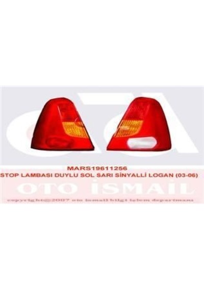 MARS 611256 STOP LAMBASI SOL LOGAN 03-07 DUYLU SARI SINYALLI