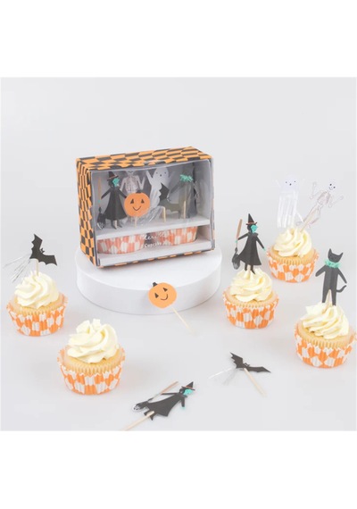 Meri Meri - Happy Halloween Cupcake Kit - Cadılar Bayramı Cupcake Kit 24'lü
