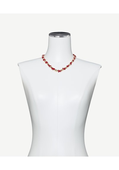 Yargıcı Mercan Taşlı Kolye 26kkbj8134x 043 Kırmızı