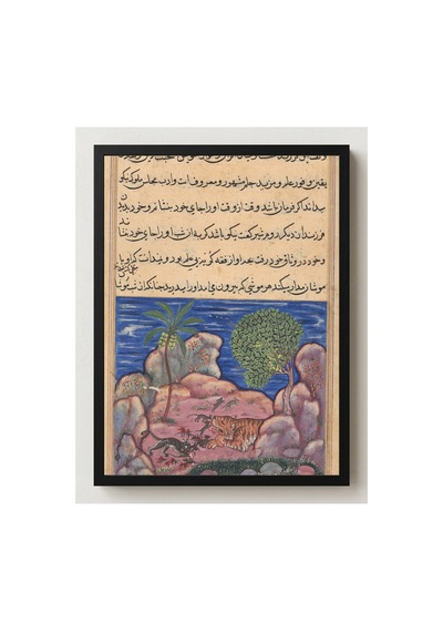 Botanik Kedi Fareleri Kovalıyor Tuti-name Çerçevesiz Poster 21x30 Cm A4 Botanik Doğa Tarihi