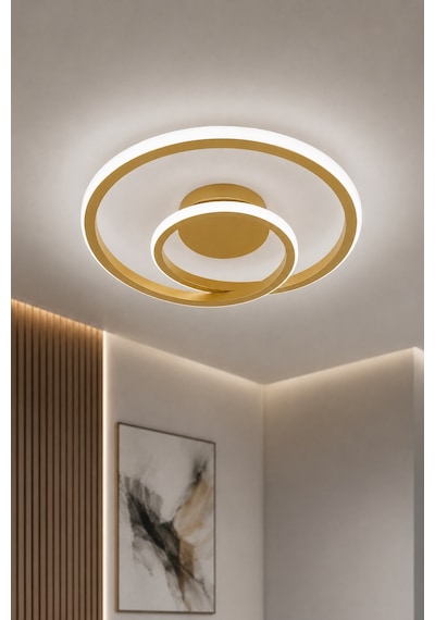 AvizeGO Omisa Led Plafonyer Avize Beyaz Işık Eskitme