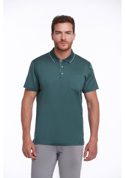 Hatemoğlu Yeşil Regular Fit %100 Pamuk Basic Polo Yaka Tişört-Yeşil Hatemoğlu Yeşil Regular Fit %100 Pamuk Basic Polo Yaka Tişört-Yeşil