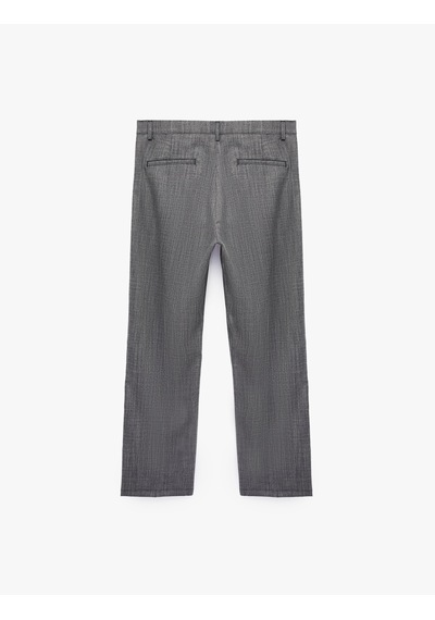 Koton Viskon Karışımlı Cepli Pileli Slim Fit Kumaş Pantolon Lacivert 7wam40028hw