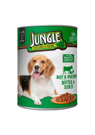 Jungle Köpek Konservesi 400 Gr Biftekli Sebzeli