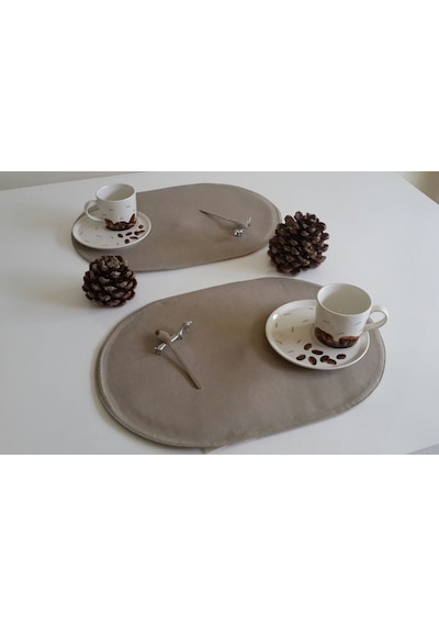 Amerikan Servis Oval Plain 32 x 45 CM Zeytin Yeşili 2'li Yeşil