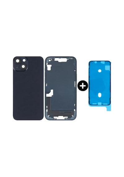 Apple Uyumlu iPhone 14 Plus Boş Kasa Siyah + Sıvı Ve Toz Bandı