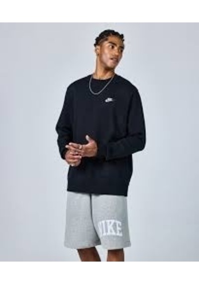 Nike Sportswear Club Fleece Crew Erkek Siyah Sweatshirt