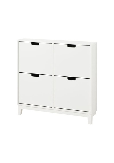 Ikea Ställ Ayakkabı Dolabı, Beyaz, 96x17x90 Cm, 4 Bölmeli
