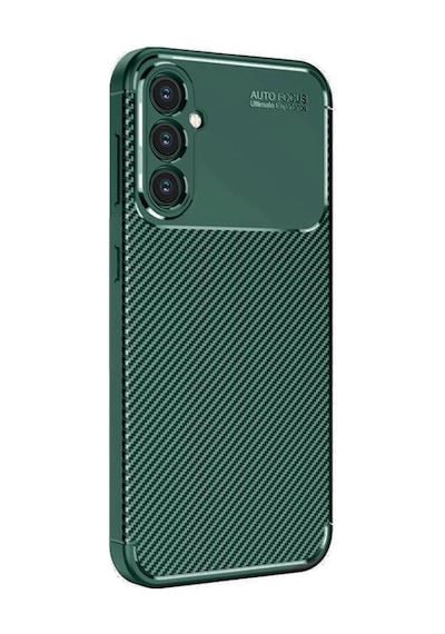 Samsung Galaxy Uyumlu S25 Kılıf Focus Carbon Silikon Kapak Koyu Yeşil