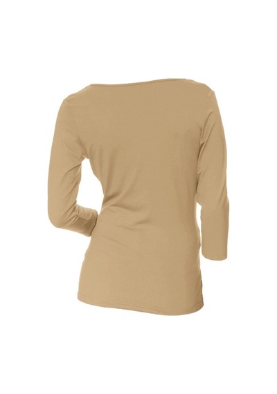 Bulalgiy Kadın Camel 3/4 Kollu Tişört - Bga105026 Camel