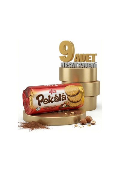 Afia Pekala Kakaolu Fındık Kremalı Sandviç Bisküvi 9x200 Gr