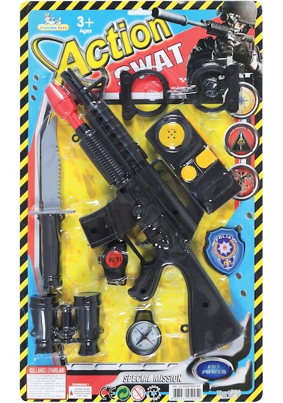 Pasha Kids Orta Boy Polis Seti Siyah