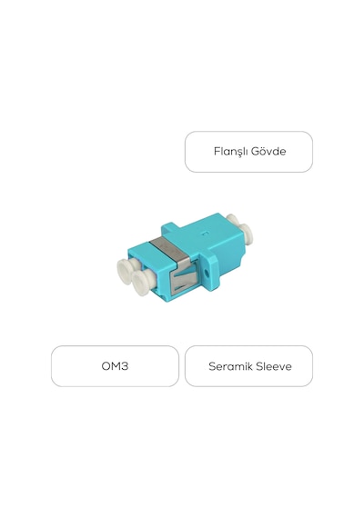 Alfafonet Lc/pc Dubleks Multimode Om3 Fiber Optik Adaptör 1 Paket - 25 Adet