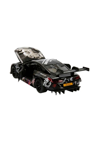 1:32 Sesli Ve Işıklı Rmz Hobby Bruce Lee Serisi Die Cast Çek Bırak Model Araba - Siyah Bmw M8 Gte Si