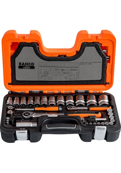 Bahco S560 1/4'' Ve 1/2'' Lokma Takımları 56 Parça