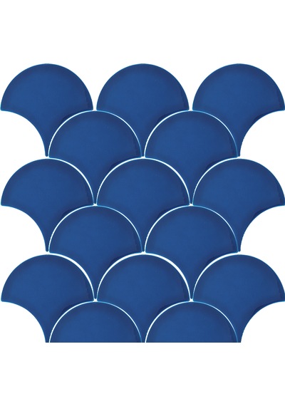 Armada Çini 17x17 Cm Koyu Petrol Mavisi Balık Pulu Seramik