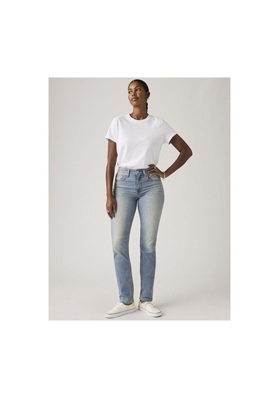 Levi's 724 High Rise Straight Lightweight Kadın Jean Pantolon - Slipped In Cool-16441 Med İndigo - Worn İn