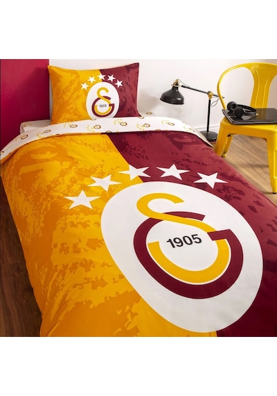 Taç Yeni Gs 5yıldız Taraftar Lisanslı Tek Kişlik Nevresim Takımı Kırmızı