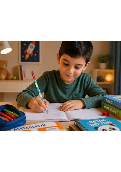 Pensan Kardan Adam Desenli Kurşun Kalem 96120 Çok Renkli
