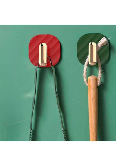 2li Yapışkanlı Retro Askılık Dolap Kapak Kulpu Yeşil Bx40 Renkli