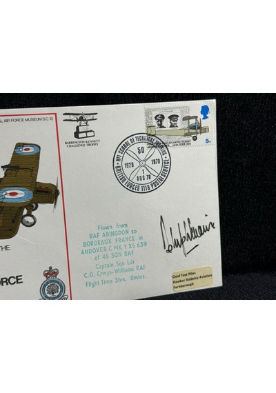 1970 İngiltere Kraliyet Hava Kuvvetleri Royal Air Force Raf 50. Ann. No.1 School Of Technical Training Fdc İlk Gün Zarfı Islak İmzalı  Teşhir Ürün